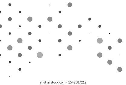 Light Silver, Gray vector pattern with spheres. Illustration with set of shining colorful abstract circles. Design for business adverts.