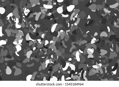 Light Silver, Gray vector pattern with chaotic shapes. Simple colorful illustration with abstract gradient shapes. Best smart design for your business.