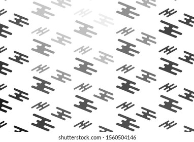 Light Silver, Gray vector pattern with narrow lines. Decorative shining illustration with lines on abstract template. Pattern for business booklets, leaflets.