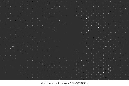 Light Silver, Gray vector pattern with spheres. Blurred decorative design in abstract style with bubbles. Design for posters, banners.