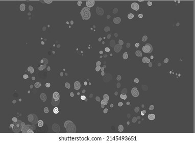 Light Silver, Gray vector pattern with curved circles. Geometric illustration in marble style with gradient.  Pattern for your business design.