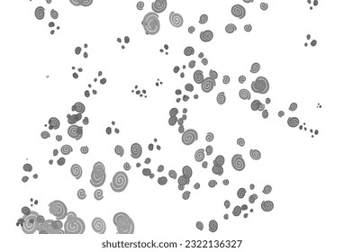 Light Silver, Gray vector pattern with curved circles. Geometric illustration in marble style with gradient.  Pattern for your business design.