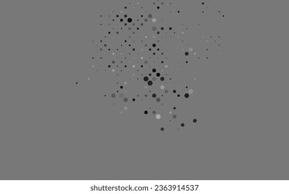 Light Silver, Gray vector pattern with spheres. Abstract illustration with colored bubbles in nature style. Pattern of water, rain drops.