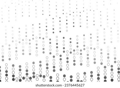 Light Silver, Gray vector pattern with spheres. Illustration with set of shining colorful abstract circles. Pattern for beautiful websites.