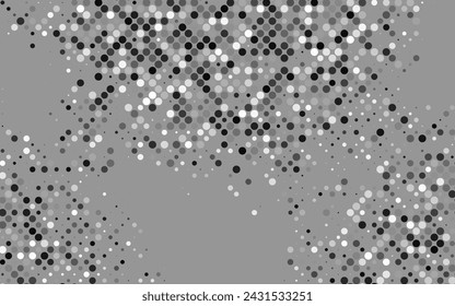Light Silver, Gray vector pattern with spheres. Abstract illustration with colored bubbles in nature style. Pattern of water, rain drops.