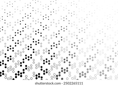 Light Silver, Gray vector pattern with spheres. Abstract illustration with colored bubbles in nature style. Pattern for beautiful websites.