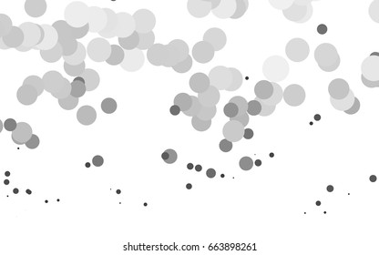 Light Silver, Gray vector pattern with colored spheres. Geometric sample of repeating circles on white background in halftone style.