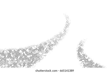 Light Silver, Gray vector pattern. Hexagonal template. Geometric sample. Repeating hexagon shapes. Brand-New texture for your design. Pattern can be used for background