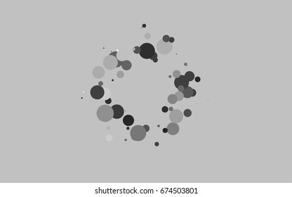 Light Silver, Gray vector pattern with colored spheres. Geometric sample of repeating circles on white background in halftone style.