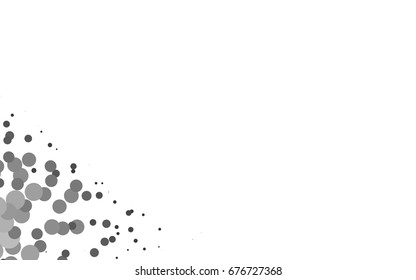 Light Silver, Gray vector pattern with colored spheres. Geometric sample of repeating circles on white background in halftone style.