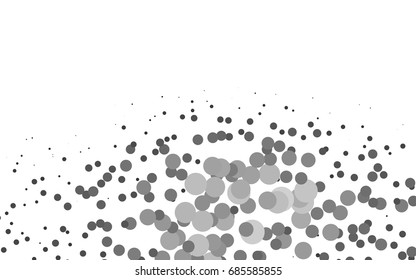 Light Silver, Gray vector pattern with colored spheres. Geometric sample of repeating circles on white background in halftone style.