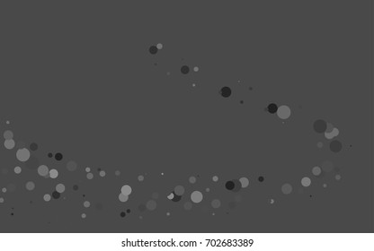 Light Silver, Gray vector pattern with colored spheres. Geometric sample of repeating circles on white background in halftone style.