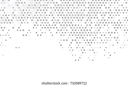 Light Silver, Gray vector pattern with colored spheres. Geometric sample of repeating circles on white background in halftone style.
