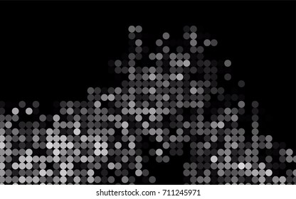 Light Silver, Gray vector pattern with colored spheres. Geometric sample of repeating circles on white background in halftone style.