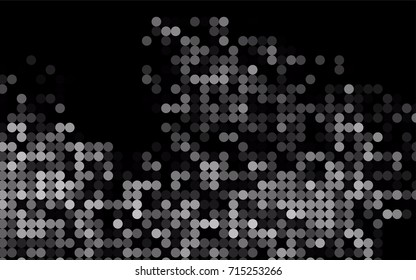 Light Silver, Gray vector pattern with colored spheres. Geometric sample of repeating circles on white background in halftone style.