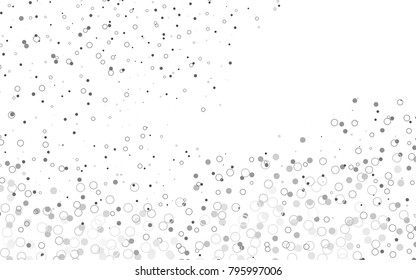 Light Silver, Gray vector  pattern with spheres. Abstract illustration with colored bubbles in nature style. The pattern can be used for beautiful websites.
