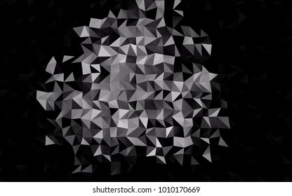 Light Silver, Gray vector polygon abstract template. Creative illustration in halftone style with gradient. A new texture for your design.