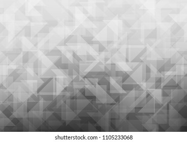 Light Silver, Gray vector polygon abstract backdrop. A sample with polygonal shapes. The best triangular design for your business.
