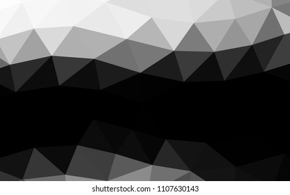 Light Silver, Gray vector polygon abstract polygon abstract. Geometric illustration in Origami style with gradient.  The best triangular design for your business.