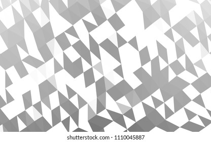 Light Silver, Gray vector polygon abstract backdrop. A sample with polygonal shapes. The polygonal design can be used for your web site.