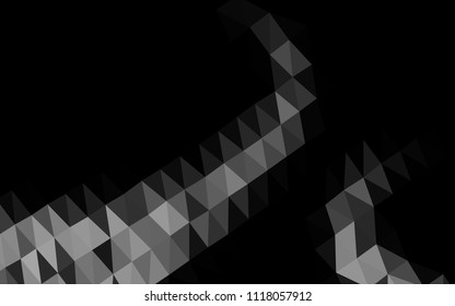 Light Silver, Gray vector polygon abstract layout. Creative geometric illustration in Origami style with gradient. The elegant pattern can be used as part of a brand book.