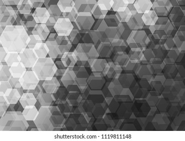 Light Silver, Gray vector polygon abstract pattern. Modern geometrical abstract illustration with gradient. A new texture for your design.