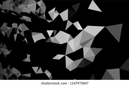Light Silver, Gray vector polygon abstract layout. An elegant bright illustration with gradient. A new texture for your design.