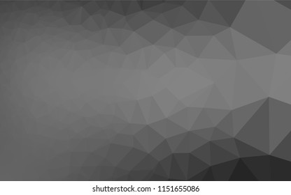 Light Silver, Gray vector polygon abstract background. Geometric illustration in Origami style with gradient.  The completely new template can be used for your brand book.