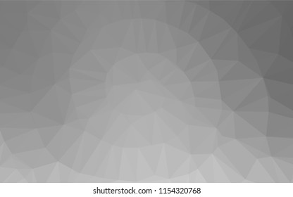 Light Silver, Gray vector polygon abstract backdrop. Creative illustration in halftone style with gradient. The completely new template can be used for your brand book.