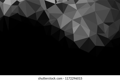 Light Silver, Gray vector polygon abstract layout. An elegant bright illustration with gradient. Triangular pattern for your business design.