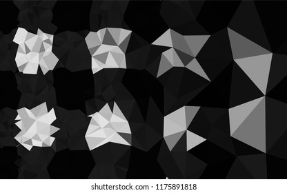 Light Silver, Gray vector polygon abstract background. Creative illustration in halftone style with gradient. The completely new template can be used for your brand book.