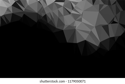 Light Silver, Gray vector polygon abstract backdrop. A completely new color illustration in a low poly style. The polygonal design can be used for your web site.