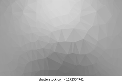 Light Silver, Gray vector polygon abstract layout. Creative illustration in halftone style with gradient. A new texture for your design.