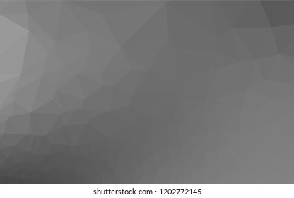 Light Silver, Gray vector polygon abstract background. Colorful illustration in abstract style with gradient. The elegant pattern can be used as part of a brand book.