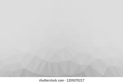 Light Silver, Gray vector polygon abstract layout. Shining illustration, which consist of triangles. The template can be used as a background for cell phones.