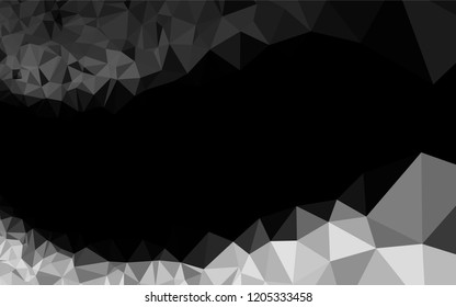 Light Silver, Gray vector polygon abstract background. Brand new colored illustration in blurry style with gradient. A completely new design for your business.
