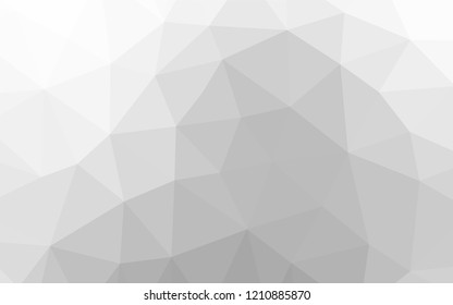 Light Silver, Gray vector polygon abstract background. Geometric illustration in Origami style with gradient.  Triangular pattern for your business design.