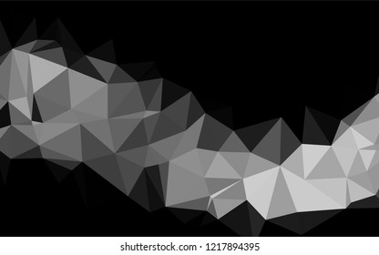 Light Silver, Gray vector polygon abstract background. Shining colored illustration in a Brand new style. A completely new template for your business design.