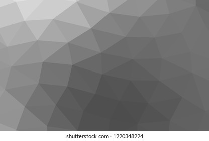Light Silver, Gray vector polygon abstract polygon abstract. A completely new color illustration in a vague style. The textured pattern can be used for background.