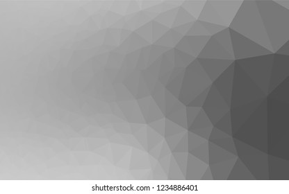 Light Silver, Gray vector polygon abstract layout. A sample with polygonal shapes. Triangular pattern for your business design.