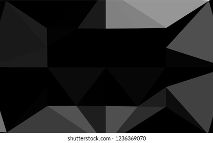 Light Silver, Gray vector polygon abstract layout. Triangular geometric sample with gradient.  The best triangular design for your business.
