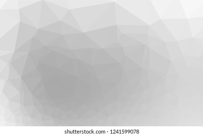 Light Silver, Gray vector polygon abstract background. Colorful illustration in abstract style with gradient. The elegant pattern can be used as part of a brand book.