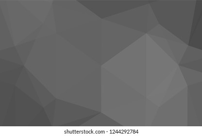 Light Silver, Gray vector polygon abstract backdrop. Creative illustration in halftone style with gradient. Triangular pattern for your business design.
