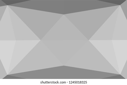 Light Silver, Gray vector polygon abstract backdrop. Geometric illustration in Origami style with gradient.  The polygonal design can be used for your web site.