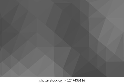 Light Silver, Gray vector polygon abstract layout. Colorful illustration in Origami style with gradient.  Polygonal design for your web site.