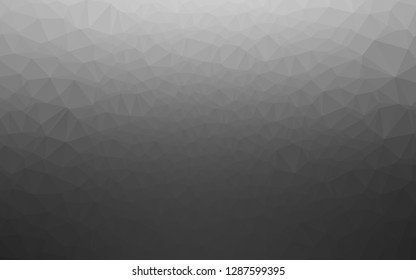 Light Silver, Gray vector polygon abstract backdrop. Modern geometrical abstract illustration with gradient. The best triangular design for your business.