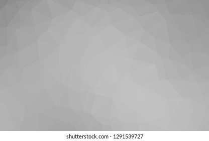 Light Silver, Gray vector polygon abstract background. An elegant bright illustration with gradient. Triangular pattern for your business design.