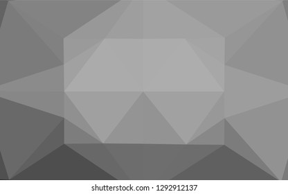 Light Silver, Gray vector polygon abstract background. Triangular geometric sample with gradient.  The elegant pattern can be used as part of a brand book.