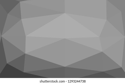 Light Silver, Gray vector polygon abstract background. Brand new colorful illustration in with gradient. The best triangular design for your business.