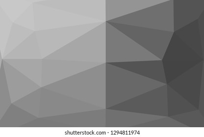 Light Silver, Gray vector polygon abstract layout. Shining illustration, which consist of triangles. Completely new template for your business design.